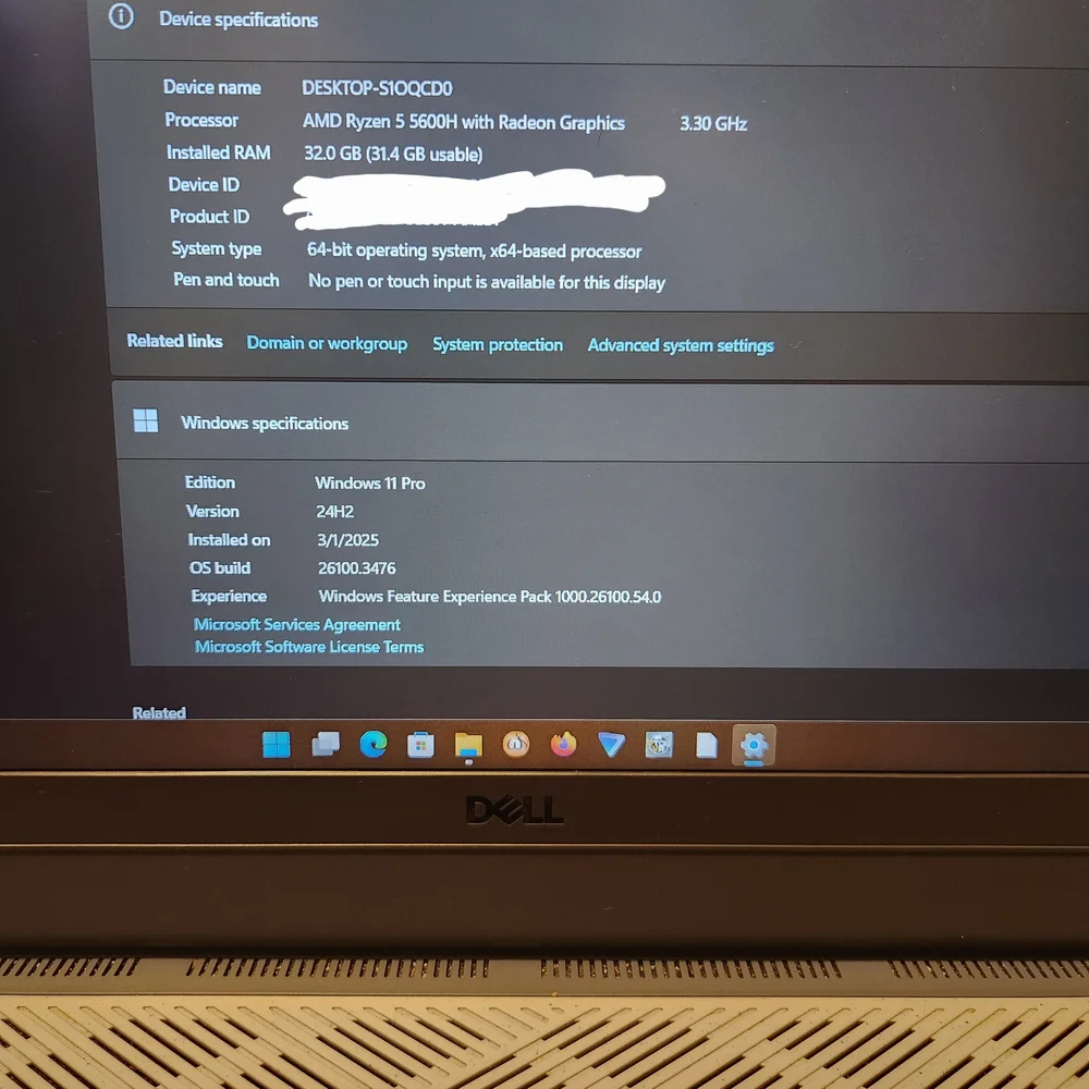 Dell G15 Ryzen 5 Edition W/ NVIDIA RTX 3050